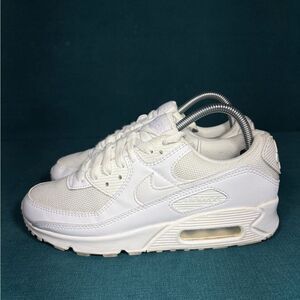 Nike Air Max 90 Triple White Women's Sneakers Size 8.5